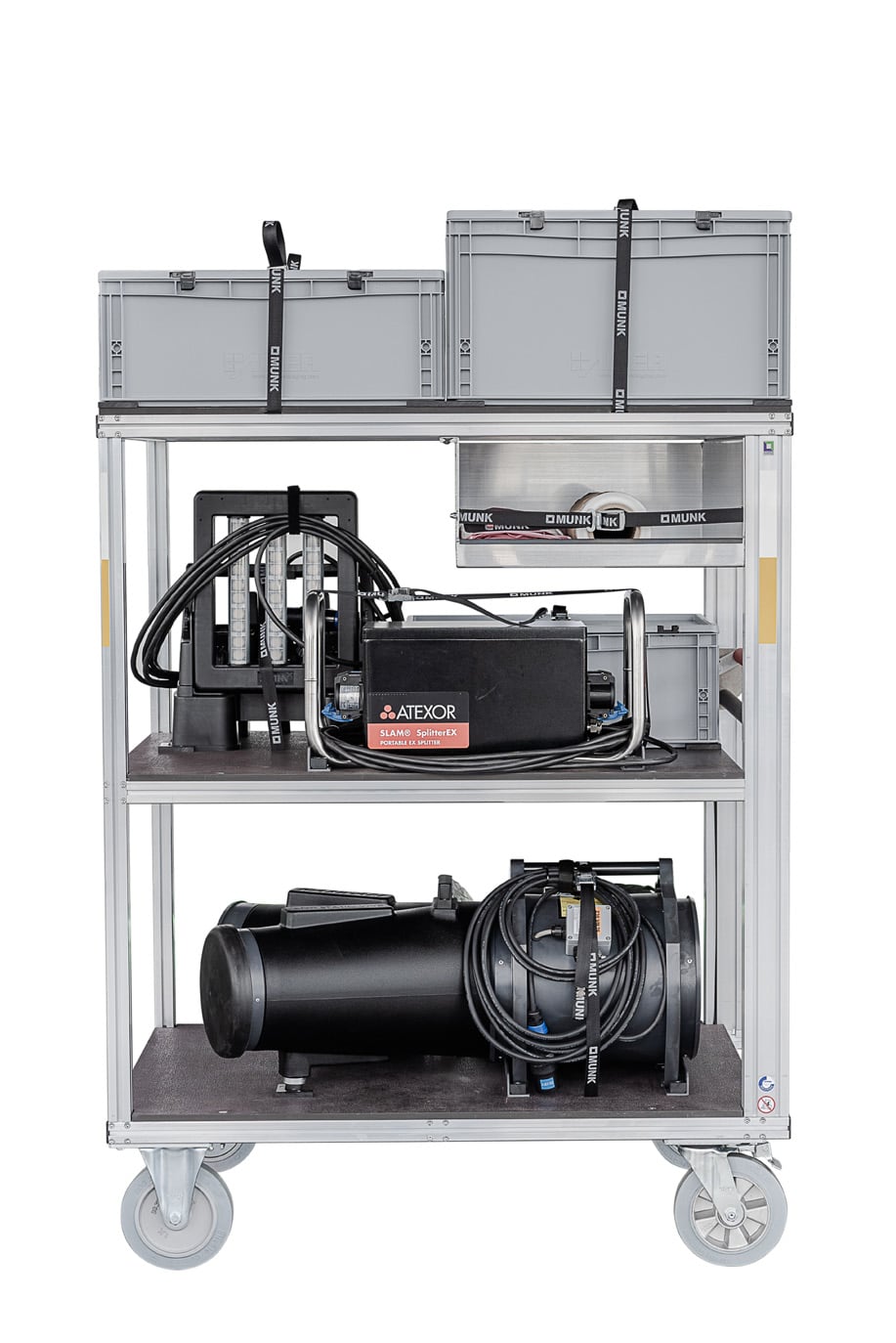 Diagrama del Sistema de Carro mostrando componentes de ventilación